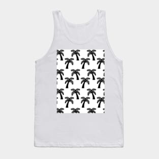 Black and white palm tree pattern Tank Top